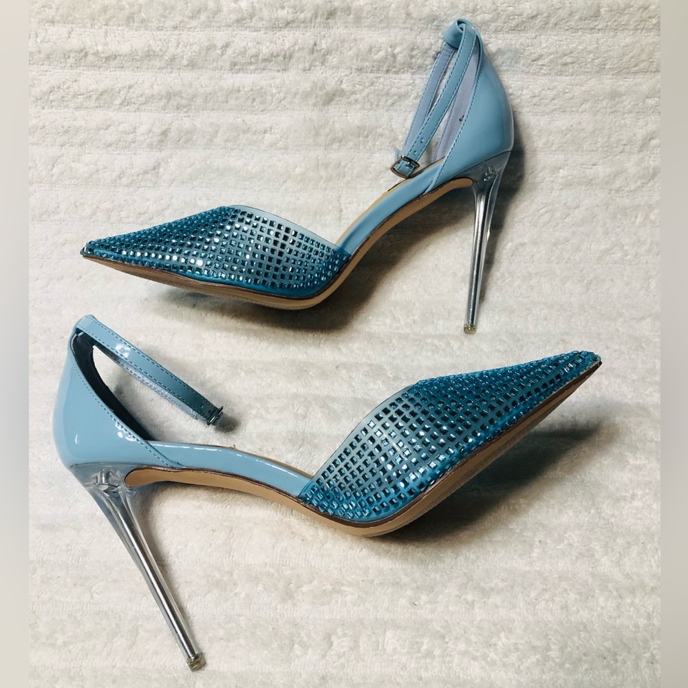 Steve Madden Alisha Pump/ light Blue Pointy Stiletto Heels. Size 8 - Picture 16 of 16